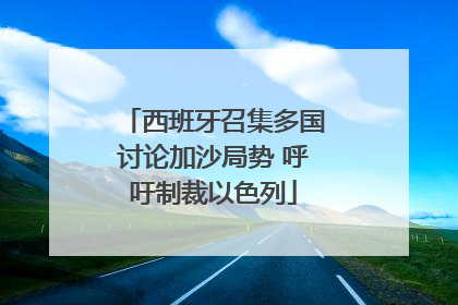 西班牙召集多国讨论加沙局势 呼吁制裁以色列